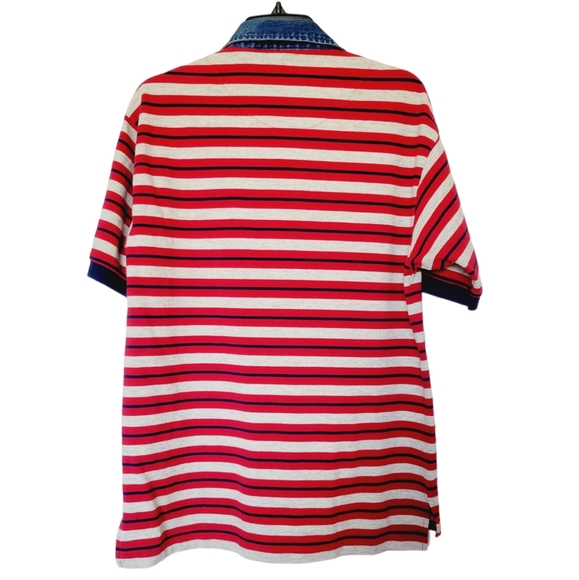 90s Vintage Cotton Mill Denim Collared Polo Shirt - Picture 2 of 8